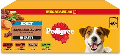 Pedigree Mixed Selection in Gravy 40 Pouches 100 g Mega Pack Adult Wet Dog Food