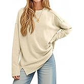 Cicy Bell Womens Oversized Sweaters Casual Long Sleeve Knit Pullover Tops Crewneck Trendy Slouchy Fall Tunic Tops