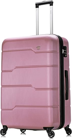 pink and rose gold suitcase