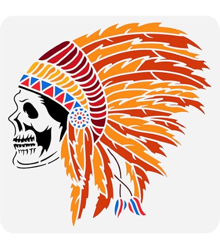 Native American Indian Stencil Template - Reusable Mylar Stencil For Wall Art, Crafts & Painting - View #9