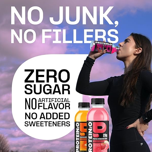 PROTEIN2O HYDRATION DRINK – 2-IN-1 LIQUID CLEAR WHEY PROTEIN ISOLATE AND ELECTROLYTE DRINK – 20G PROTEIN, VITAMINS B5, B6 – POST-WORKOUT RECOVERY – 16.9 FL OZ – 12 COUNT VARIETY PACK