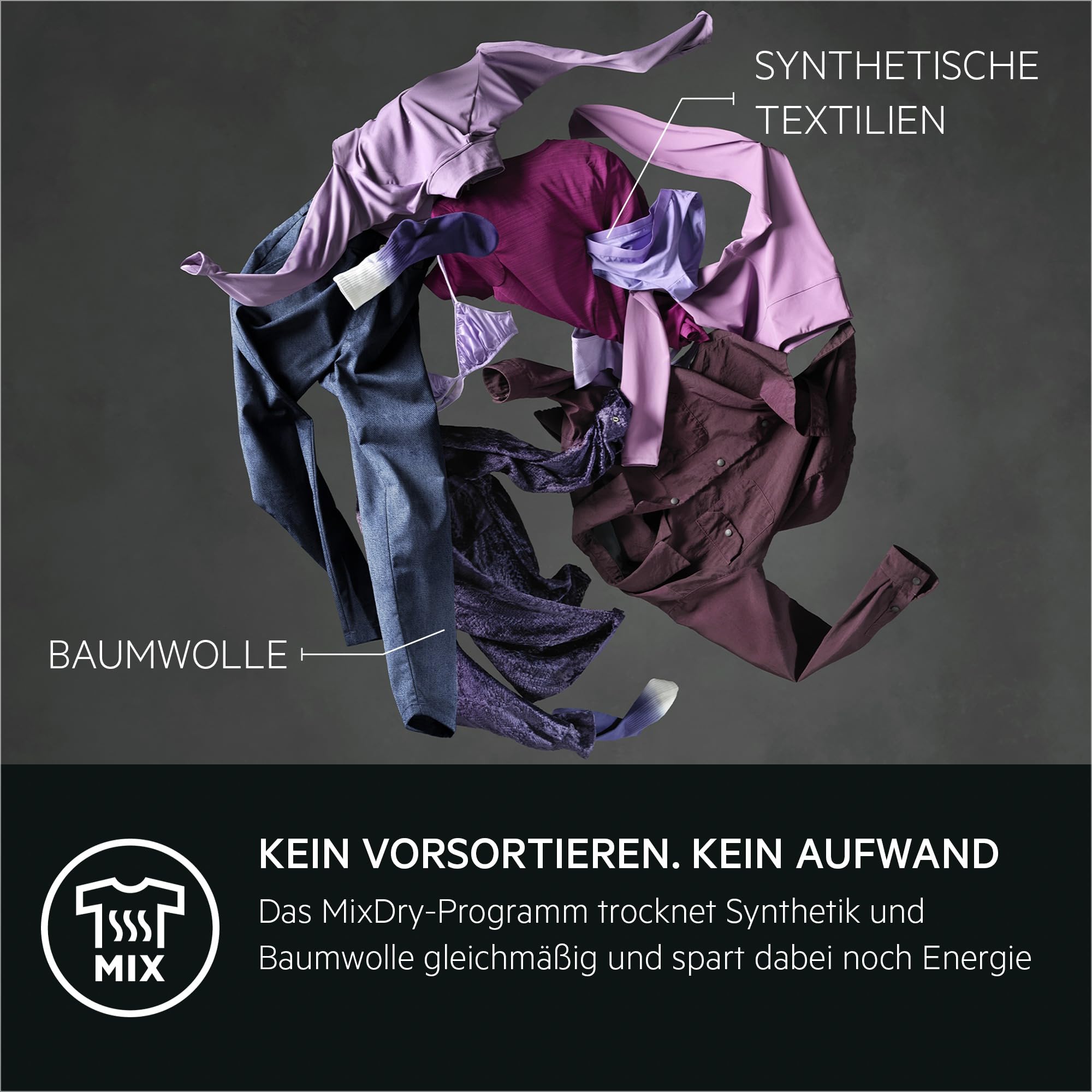AEG Wärmepumpentrockner 8 kg, Serie 7000 SensiDry: Schonendes & energiesparendes Trockenverfahren, neue Energiekl. D, Mengenautomatik, Schontrommel, wechselende Drehrichtung, Knitterschutz, TR7T61580 3