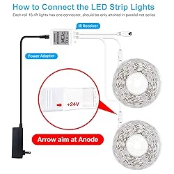 DAYBETTER Led Strip Lights 32.8 ft RGB Color