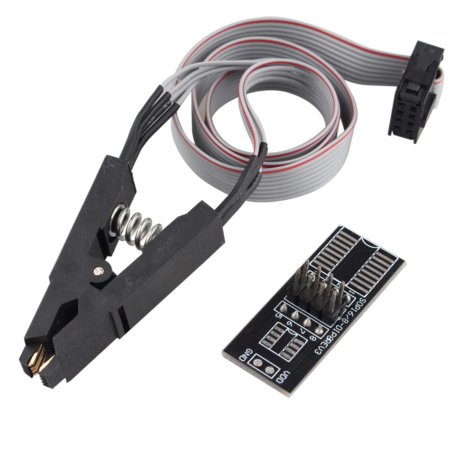 HALJIA SOIC8 SOP8 Test IC Clip Testing Clip Socket Adpter For Flash EEPROM BIOS 24 25 93 95 Programmer With Cable