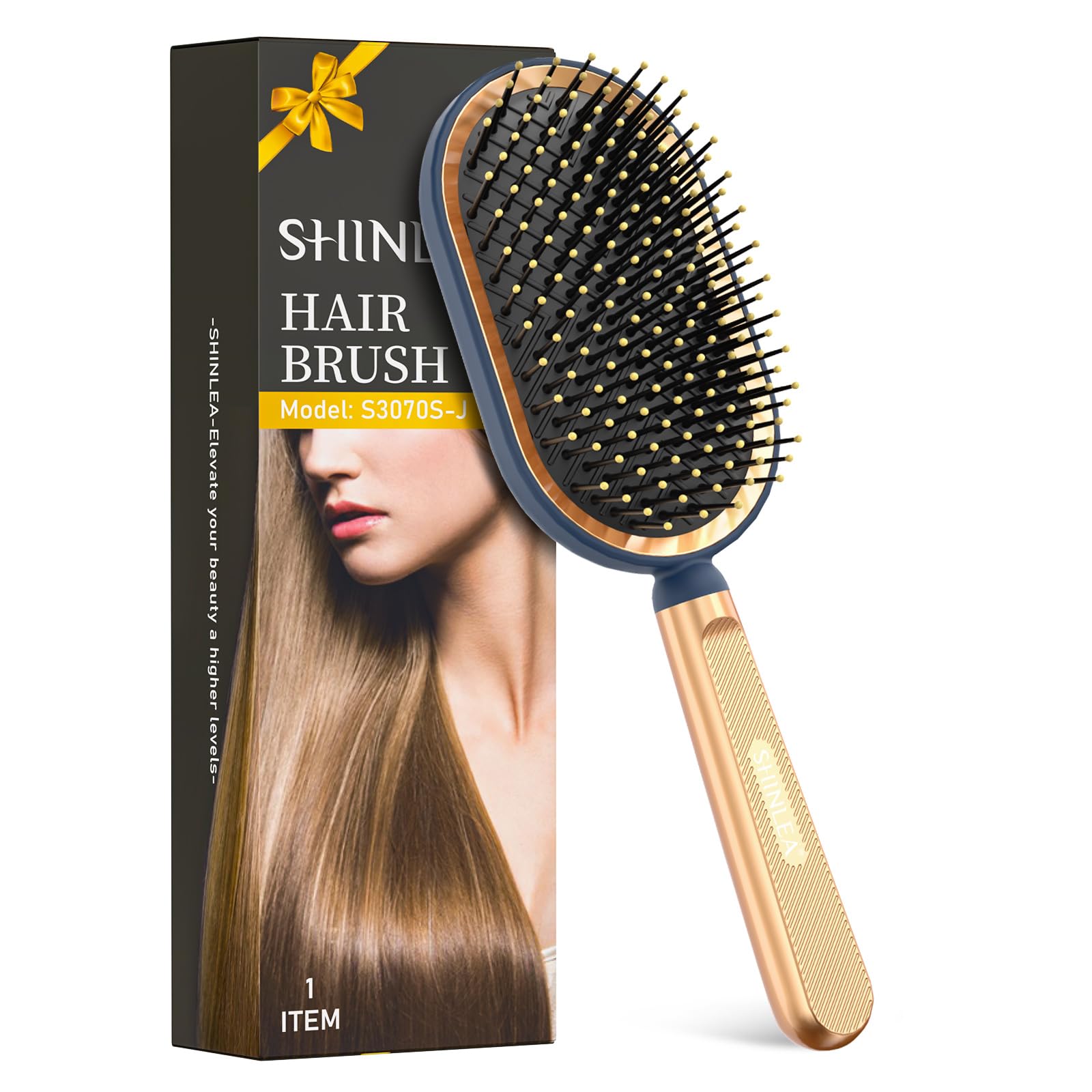 Large Paddle Brush, SHINLEA Hair Brush for Blow Drying, Massage Flexible Soft Bristles, Detangle Hairbrush for Men Women Kids, Reducing Breakage, Promoting Hair Growth