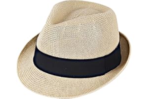 HONCO DIRECT Summer Panama Straw Fedora Hats for Men Women Trilby Hat Foldable Roll Up Short Brim Panama Beach Hat