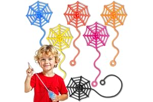 DODOLOL 30 Pcs Sticky Spider Web Sticky Hands for Kids Bulk Halloween Party Favors Decorations,Spider Webs for Classroom Prizes,Kids' Halloween Goodie Bags Stuffers Pinata Stuffers Small Toys for Boys Girl