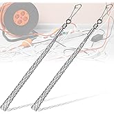 Gisafai 2 Pcs 3/4 in Wire Pulling Grip Mesh Metal Cable Puller Socks Wire Tools for Electrical Grips Light and Heavy Cables