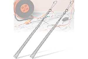Gisafai 2 Pcs 3/4 in Wire Pulling Grip Mesh Metal Cable Puller Socks Wire Tools for Electrical Grips Light and Heavy Cables