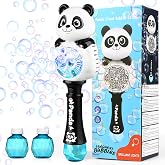Britik Light Up Bubble Wand, Rechargeable Automatic Bubble Toy for Kids 3-8 | Bubbles Maker Machine, Refill Solution, Parties Outside Toys for Kids 3-5, Gifts for 3 + Year Old Girl Boy
