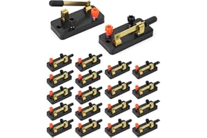 QWORK Educational Single Pole Cutter Switch, 20 Pack Single Throw Electrical Switch for Making and Breaking a Single Electrical Connection Circuit Physics Laboratory Equipment