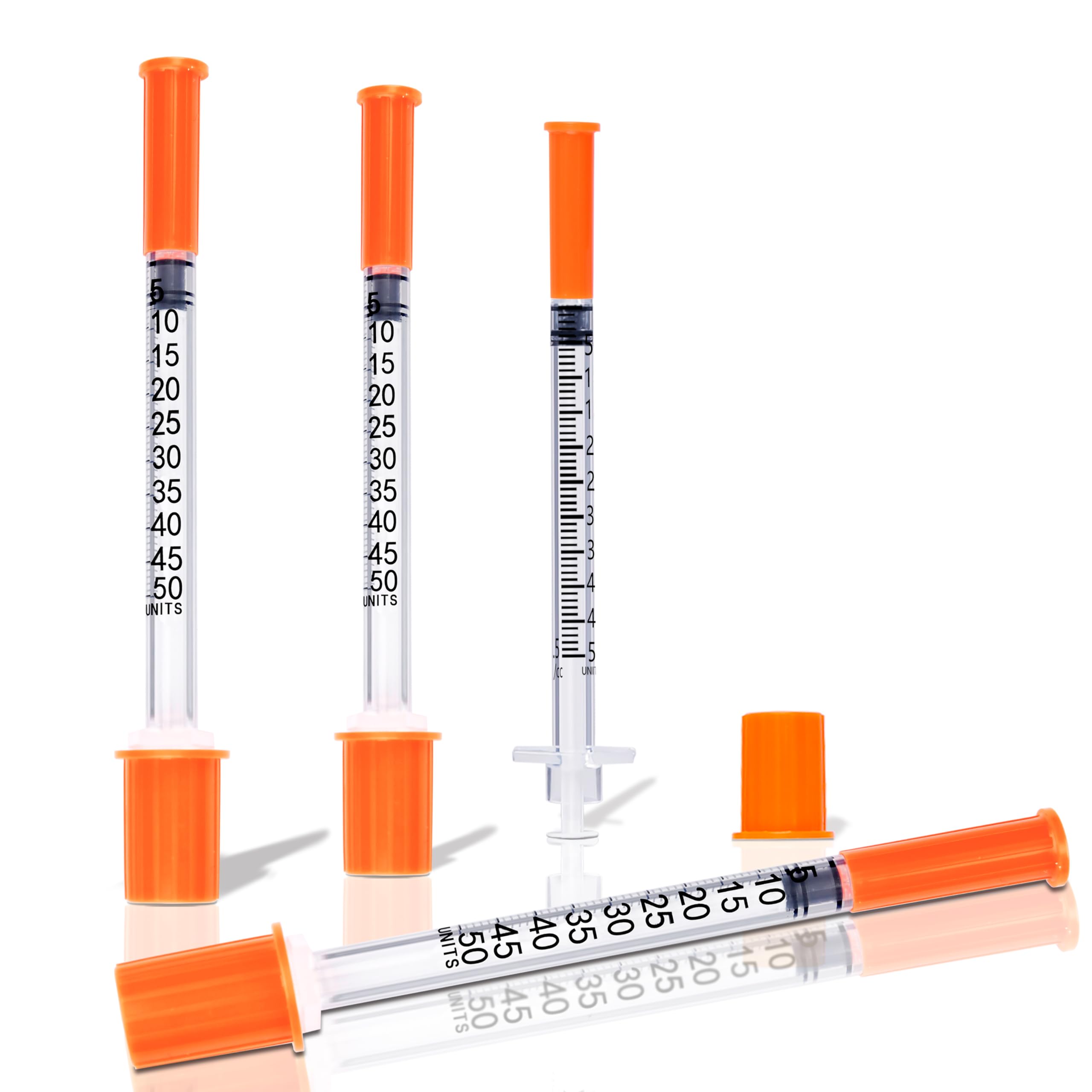 Photo 1 of 0.5ml 30G 5/16 inch Syringe, U-100 Scientific Lab Syringes, Individual Wrapped, 25 Pack