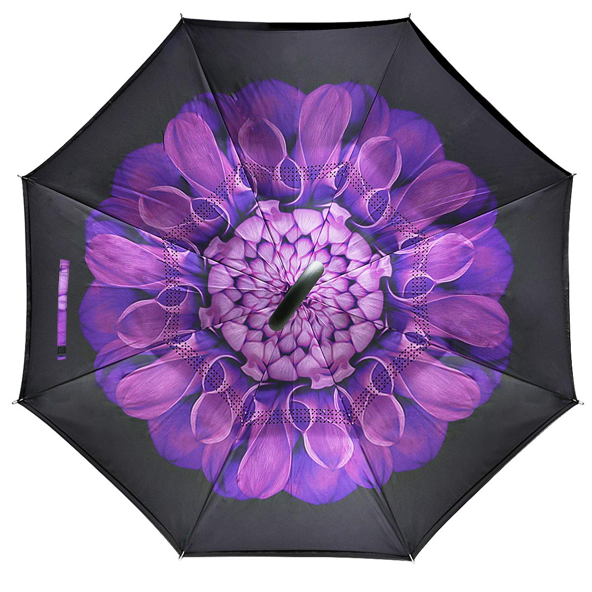 Monstleo Double Layer Inverted Umbrella Cars Reverse Umbrella, Windproof UV Protection Big Straight Umbrella for Car Rain Outdoor With C-Shaped Handle and Carrying Bag