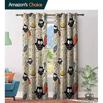 Amazon Com Big Datastore Home Doodle Kitchen Curtains Hungry Owls