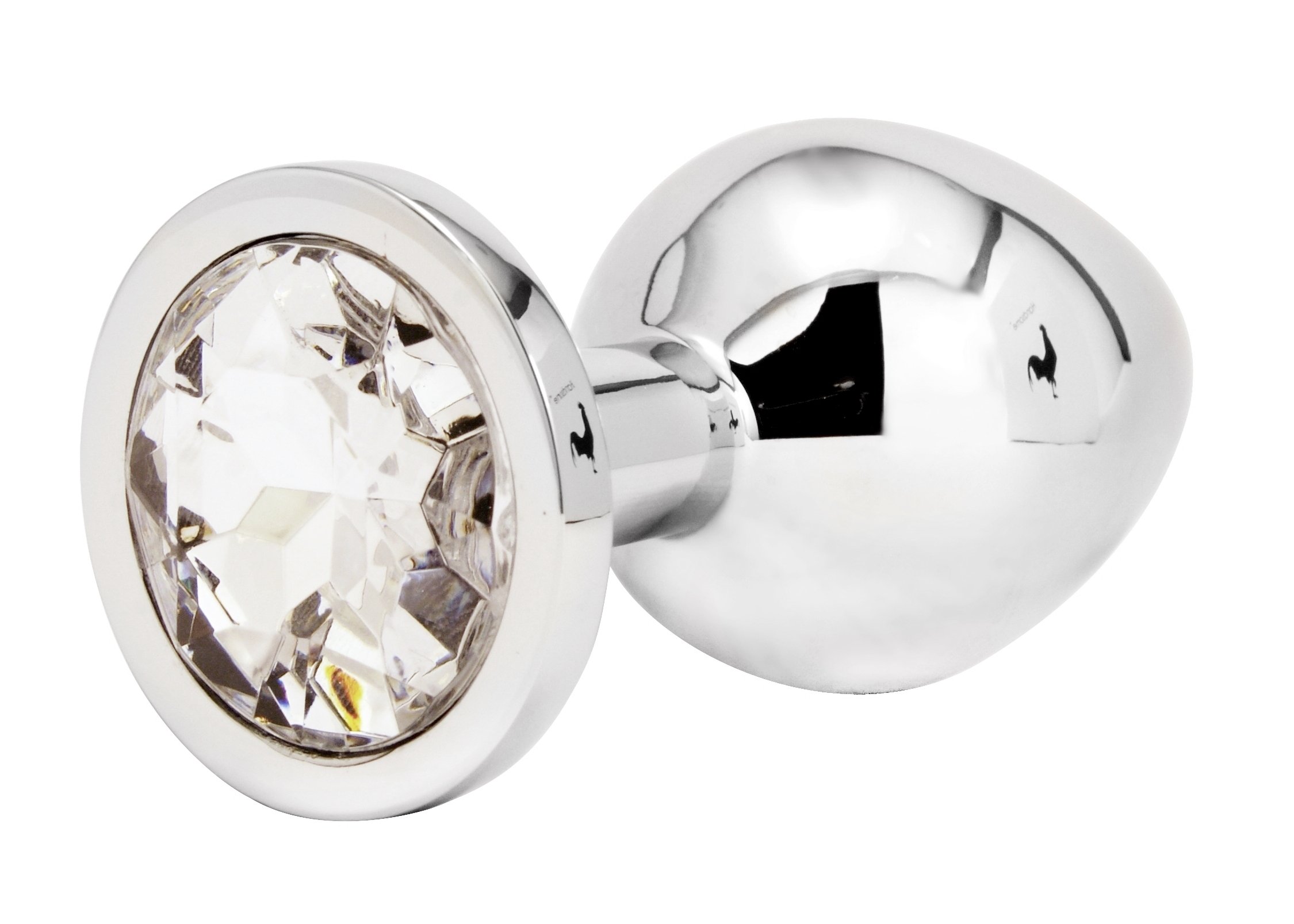 Handsome Cock Medium Clear Jewelled Butt Plug