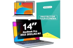 ZOEGAA MacBook Pro 14 Privacy Screen, Privacy Screen Compatible with MacBook Pro 14 inch 2021-2021,(A2442/A2779, M1/M2), Removable Anti Blue Light Privacy Screen for MacBook Pro 14.2"