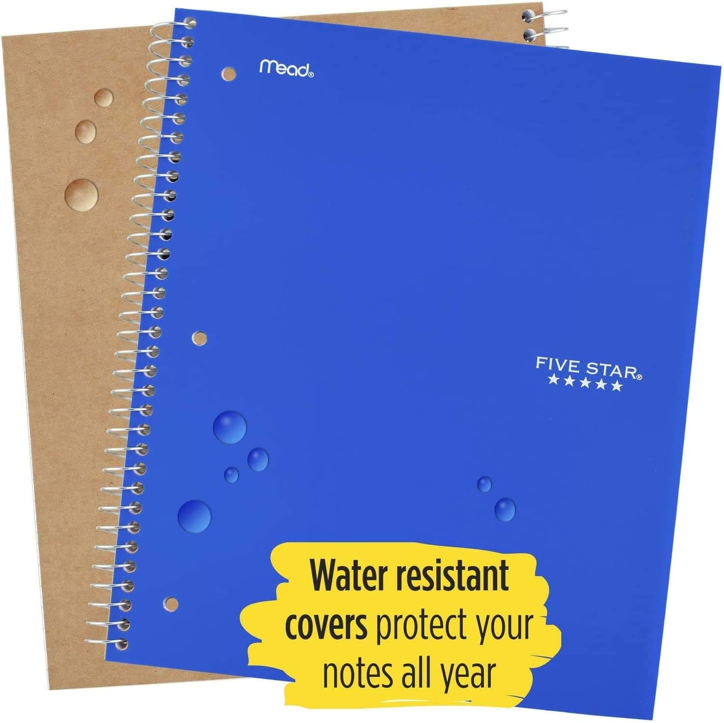 Five Star Spiral Notebook, 5 Subject, Wide Ruled Paper, 200 Sheets, 10-1/2 x 8 inches, Assorted colors, (05206) : Writing Notebooks : Office Products