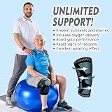 Gemschest 2 Pack Knee Support Sleeves – Knee Brace for Running Gym Arthritis view 4