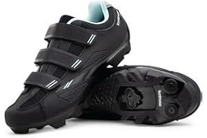 Tommaso Women's SPD Cycling Shoes – for Mountain Biking and Outdoor Walkable Comfort – Compatible with SPD Cleats – Pre-Installed Cleats Included
