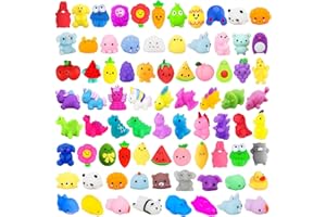 SUNPROUND 130Pcs Mochi Squishy Toys, Kawaii Squishies Fidget Stress Relief Toy for Kids Party Favors, Classroom Prizes, Goodie Bag Stuffers, Party Bag Filler, Birthday Gifts (Random)