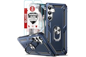 LeYi for Samsung A16-Case: with 2 PCS Screen Protector, Magnetic Car Mount, Ring Kickstand, Heavy Duty Military Phone Case/Co