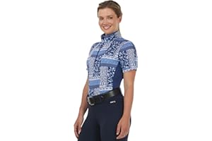 Kerrits Women's Breeze Ice Fil Short Sleeve Horse Riding Shirt – Ultra-Lightweight Cooling Equestrian Top, Great for Summer