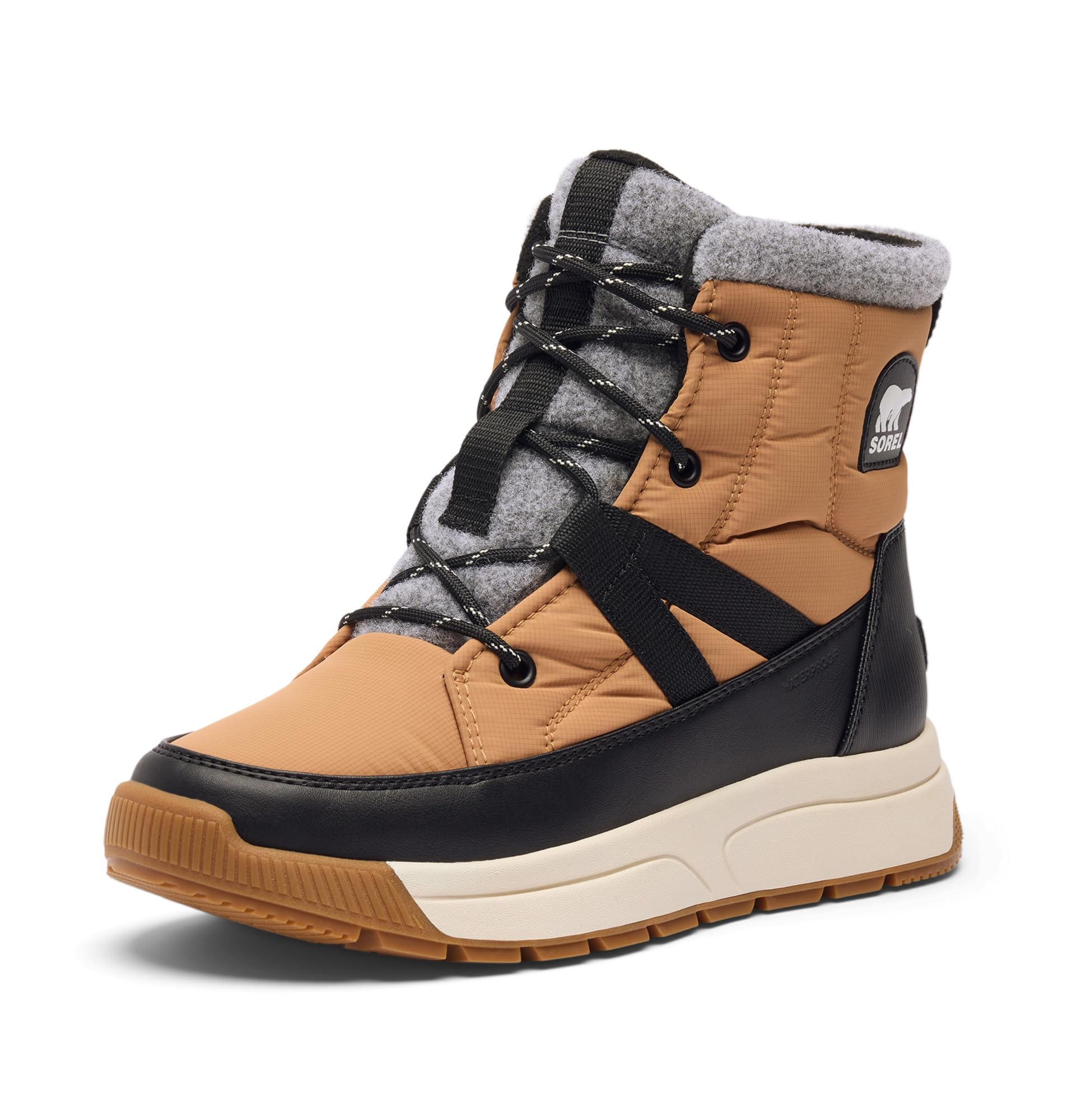 Sorel Women’s Whitney III Mid Waterproof, Tawny Buff/Black, 6