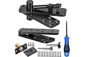 Hidden Door Hinge,Heavy Duty Pivot Hinge,570Lbs Load-Bearing,Solid Stainless Steel,Swinging 360°Rotation,Hidden Hardware/Syst