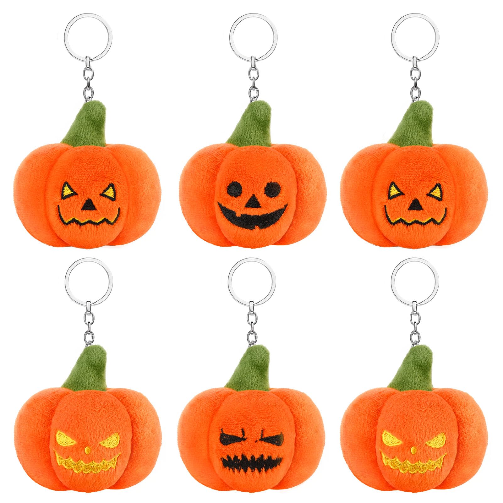 Photo 1 of ***PARTIAL SET 4*** Guiqulai 5 Pcs Halloween Pumpkin Plush Keychain Horror Pumpkin Keychain Soft Ornaments Plush Toy for Party Favors Bag Charm