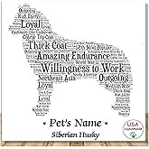 PetArt.us Siberian Husky – Personalized Art Print – Custom Pet Name, Gift for Dog Lovers or Pet Memorial, Gift Wrapped Home Decor, Handmade in the USA