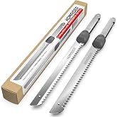 Homaider Replacement Blades for Electric Knife &ndash; Compatible EK-100 Only - 2 Stainless Steel Serrated Blades