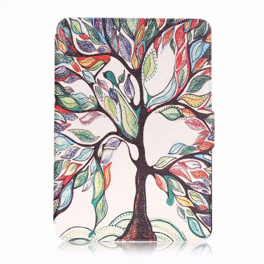 MOKASE Case Compatible with 6" Kindle Paperwhite (Fits 2012,2013,2015,2016 Version), Model NO: EY21 / DP75SDI, PU Leather Hard Case Protective Case Cover with Smart Wake/Sleep Funtion, Life Tree