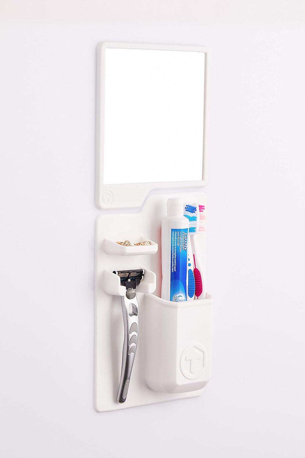 Tooletries - The Harvey (Charcoal), Silicone Waterproof Toothbrush Holder/razor Holder For Small Toiletry Items, Silicone Toiletry Organizer, Shower And Bathroom. Features Silicone Grip Technology: Home & Kitchen