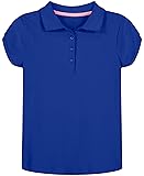 Nautica Girls' School Uniform Short Sleeve Polo