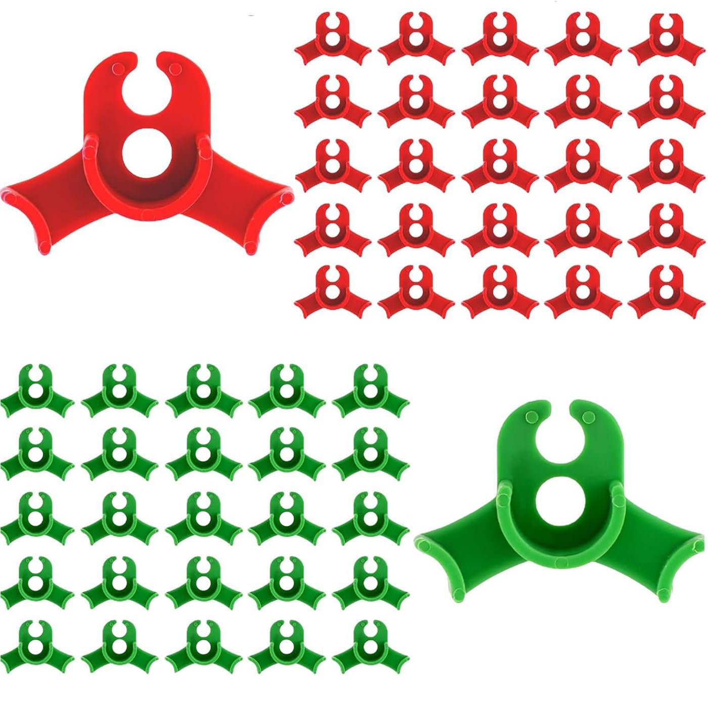 MUNSKT 50 Pcs 2 Colour Plant Clamp Bender Low Pressure Training Clip 90 Degree Plant Stem Trainer Grow Clip for Flower Vine Branches