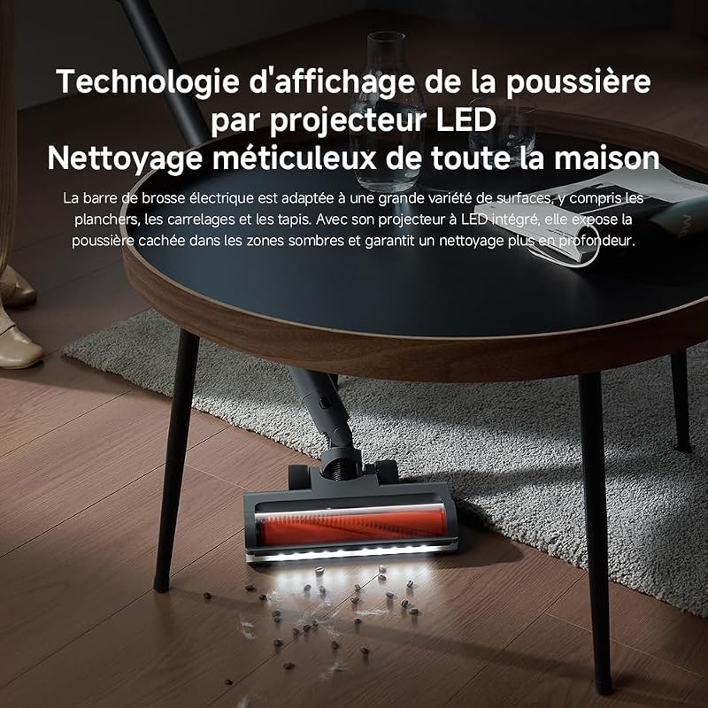 G20 Max Aspirateur Balai sans Fil 180 AW, Jusqu’à 60 Min, Écran LED