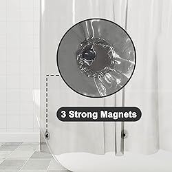 Barossa Design Clear Black Stall Shower Curtain