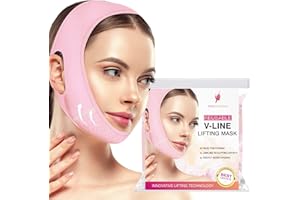 Venus Visage Face Lifting Strap for Jaw Line Definition - Reusable Lifting Chin Strap for Sleeping - Visually Sculpts Double Chin (Pink)