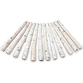 Birch Logs Decorative Fireplace Wood 12 Pcs Decorative Logs Fireplace Decor | Rustic Birch Wood Birch Branches,Firewood For Crafts,Christmas,(Logs:0.7''-1.2'' Dia.16.5'' Length