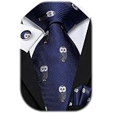 Hi-Tie Men's Tie Sets Silk Paisley Striped Necktie Pocket Square Cuff-links Sets Wedding Business Holiday