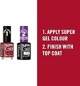 Rimmel Super Gel 44 Rock N Sparkle Nail Polish 12ml Glazed Finish view 6