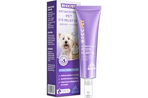 HICC PET Dog Eye Gel, Vet-Recommended Dog Eye Infection Treatment, Cat Eye Drops Wash, Soothes Irritation, Moisturizes Dry Eyes, Pet Eye Drops Ointment Alternative for Dogs, Cats, Horses. 2 fl oz