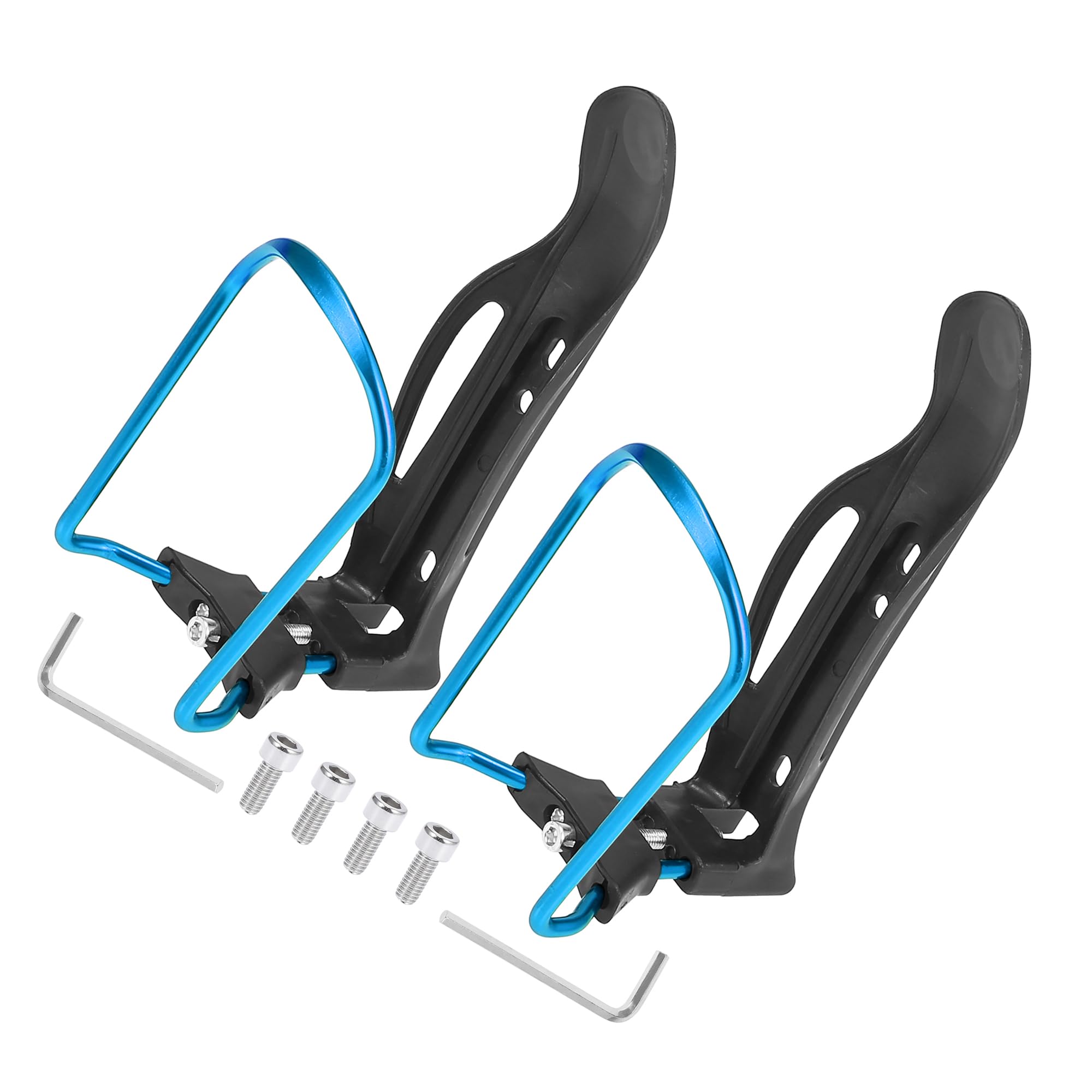 VekAuto 2 Pcs Bicycle Drink Holder, Universal for Bicycle Aluminum Alloy Plastic Blue