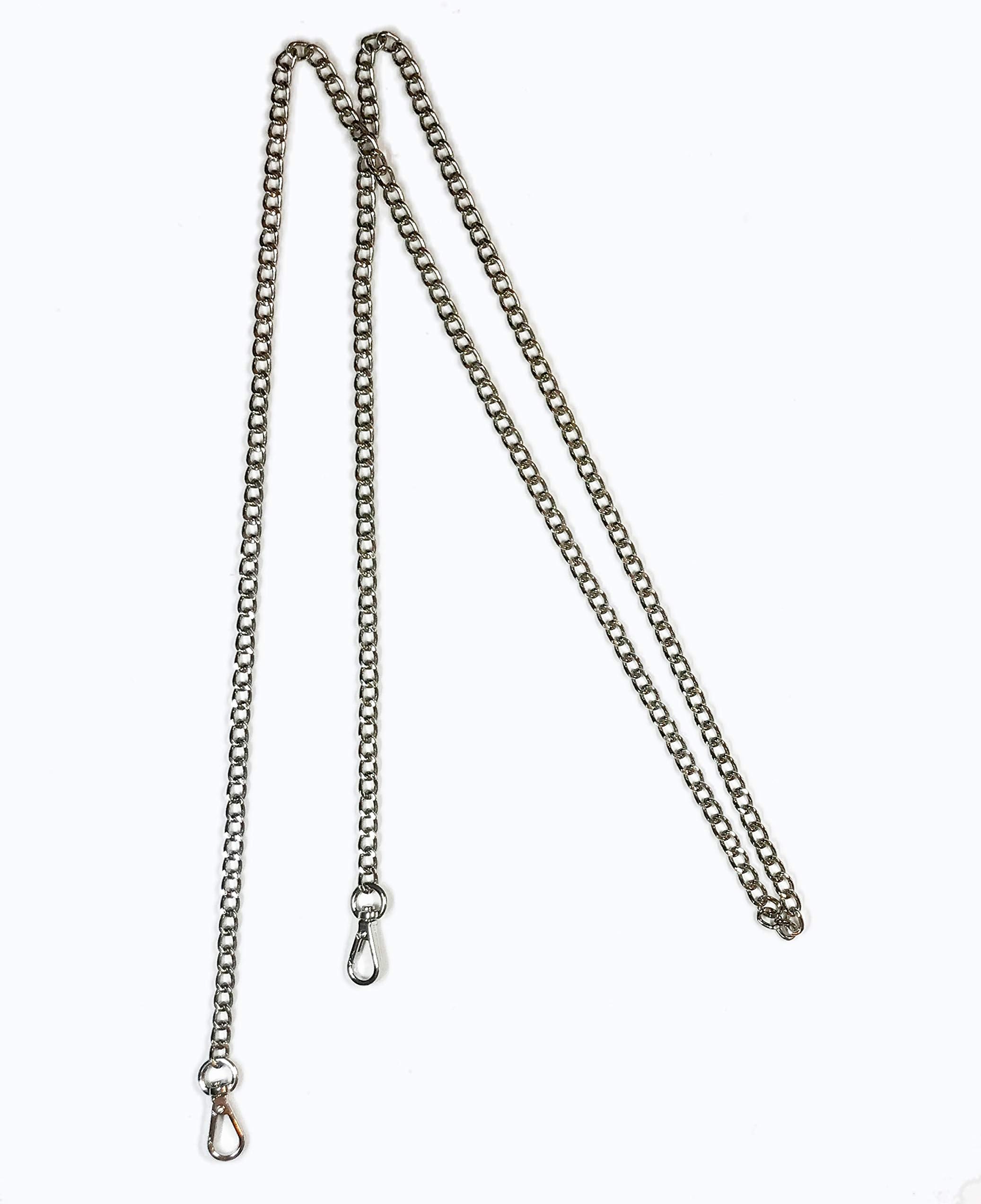 Caseahead Silver-Tone Chain for Cell Phone Case and Purses with Clasp Closure