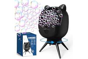 P PANACARE Rechargeable Bubble Machine for Kids Toddlers Automatic 90°/180°Rotation Bubble Blower 20000+ Bubbles/Min,500ml Portable Bubble Maker Toy Gift for Indoor Outdoor Parties Birthday Wedding (806)