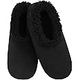 Snoozies Sherpa-Lined Slipper Socks for Women - Fuzzy, Cute, and Cozy Slippers for Women with Non-Slip Sole - Washable House Slippers