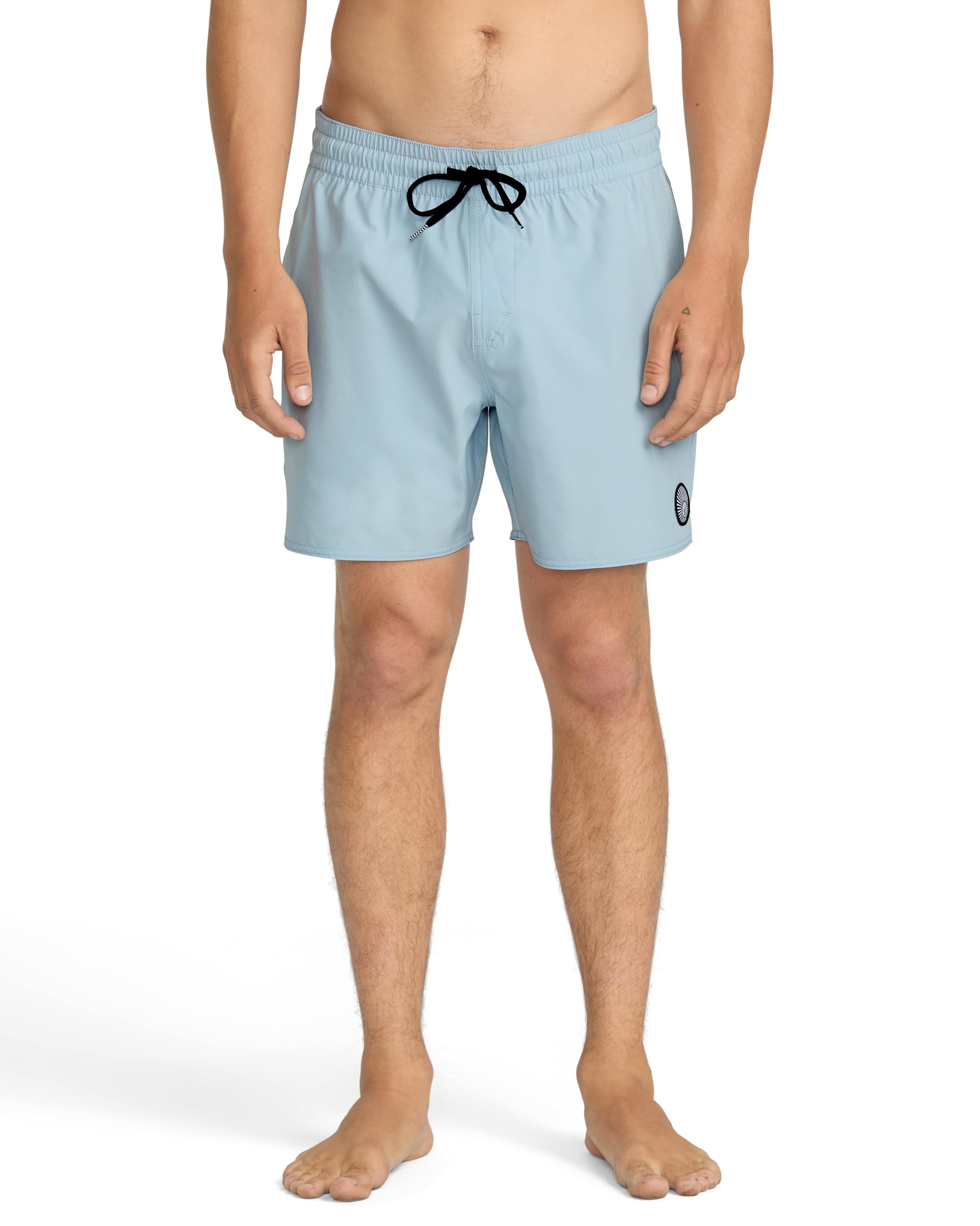 Volcom Men's 16" Elastic Waist Surf Swim Trunks – Quick-Dry Boardshorts with Drawstring and Back Pocket, Sky, XX-Large Image