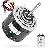 DL1056 Blower Fan Motor 1/2HP, 1075RPM, 3Speed, 115V, 48Frame Compatible with A.O.Smith/Century Fasco Emerson Franklin Dayton Carrier Fedders Marathon Protech, Sleeve Bearing Direct Drive Blower Motor