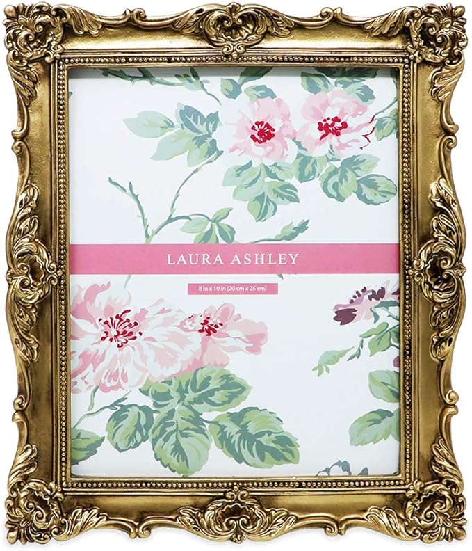 Laura Ashley 8x10 Gold Ornate Textured HandCrafted Resin