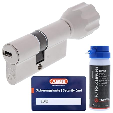 ABUS Sicherheitsschloss Profilzylinder als Knaufzylinder ECK660 GS gleichschließend inkl. 3 Schlüssel je Bestellung mit Siche